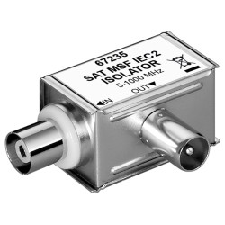 GOOBAY SAT isolator 67235, γωνιακό, 5MHz - 1000MHz, ασημί