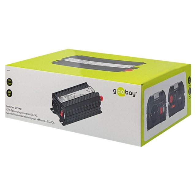 GOOBAY inverter αυτοκινήτου 52767, 12V σε 230V, 300W