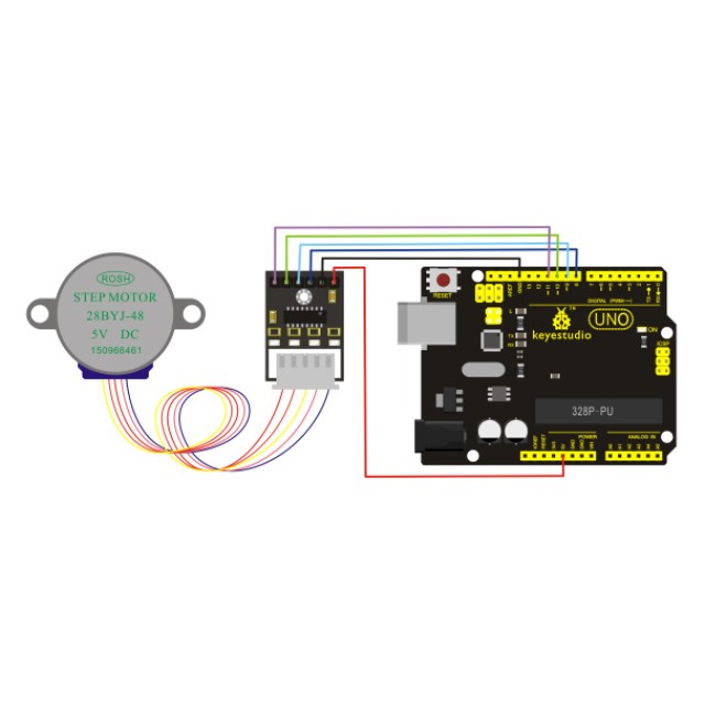 KEYESTUDIO stepper motor drive board και stepper motor KS0327, 5V, 3τμχ