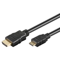 GOOBAY καλώδιο mini HDMI σε HDMI 31933 με Ethernet, 4K/30Hz, 3m, μαύρο