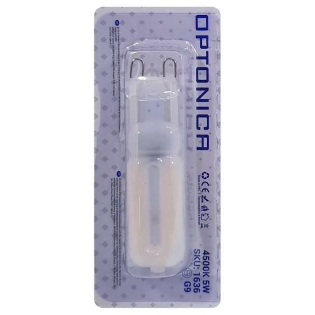 OPTONICA LED λάμπα 1636, 5W, 4500K, G9, 400lm