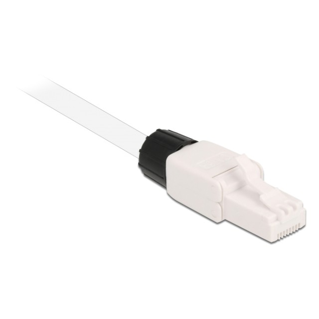 DELOCK βύσμα RJ45 CAT 6A UTP 86978, tool-free, λευκό