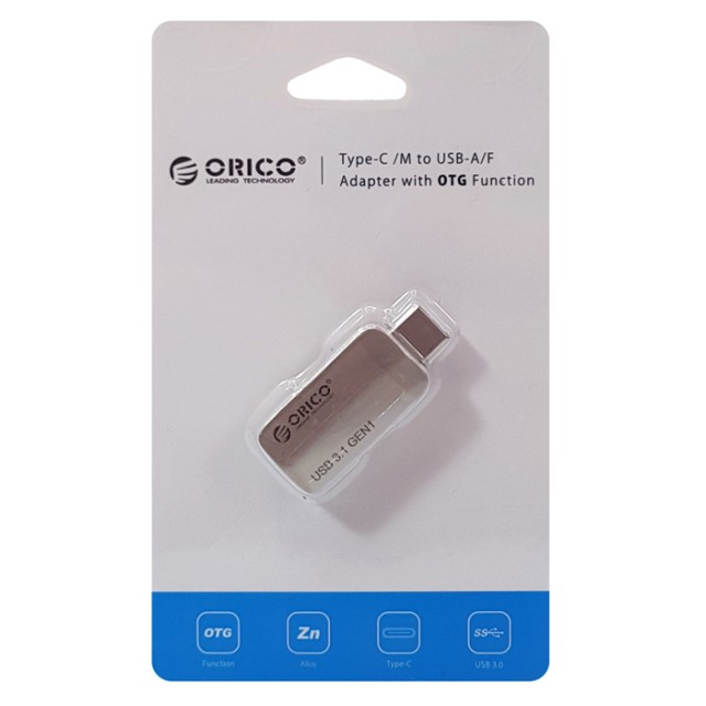 ORICO αντάπτορας USB-C σε USB 3.1 CTA2, 5Gbps, 3A, ασημί