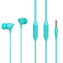 CELEBRAT earphones με μικρόφωνο G7, 3.5mm σύνδεση, Φ10mm, 1.2m, μπλε