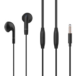 CELEBRAT earphones με μικρόφωνο G8, 3.5mm σύνδεση, Φ14.2mm, 1.2m, μαύρα