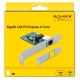 DELOCK κάρτα επέκτασης PCI Express σε RJ45 90381, 1000Mbps, low profile