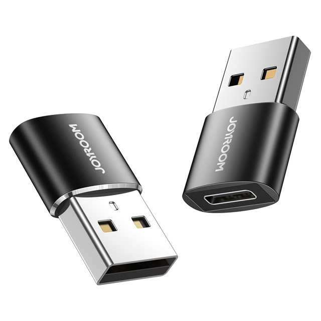 JOYROOM αντάπτορας USB σε USB USB-C S-H152, 480Mbps, μαύρος, 2τμχ