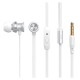 CELEBRAT earphones με μικρόφωνο D7, 3.5mm σύνδεση, Φ10mm, 1.2m, λευκό