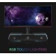 POWERTECH gaming soundbar PT-974, 10W RMS, Bluetooth, 3.5mm, RGB, μαύρο