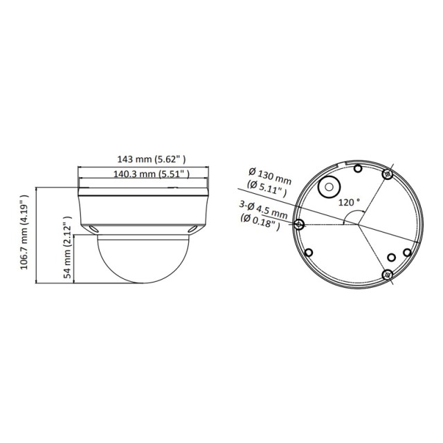 HIKVISION HIWATCH υβριδική κάμερα HWT-D320-VF, 2.8-12mm, 2MP, IP66, IK10