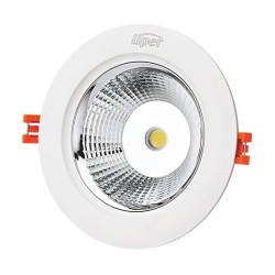 LIPER LED χωνευτό spot LP-COB7B, 7W, 4000K, Φ9.8, λευκό