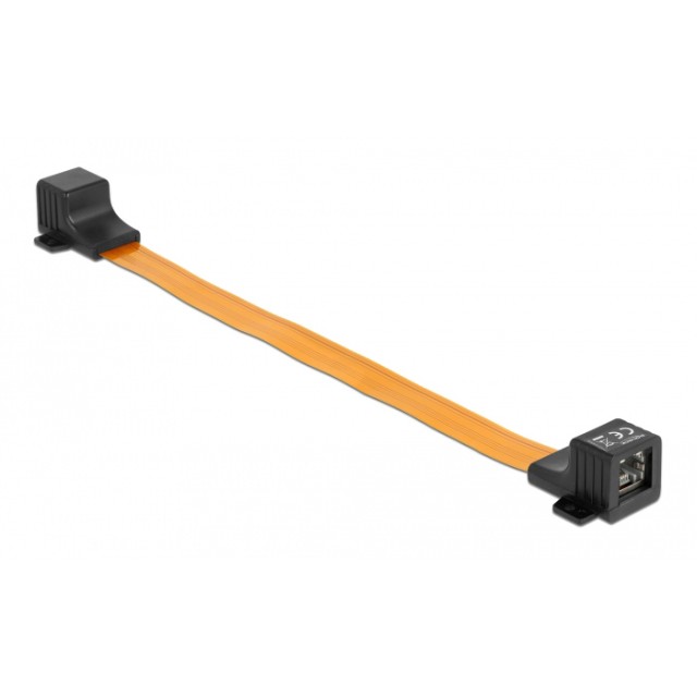 DELOCK καλώδιο δικτύου 87031, RJ45 FPC θηλυκό, ultra slim, 30cm, κίτρινο