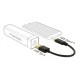 DELOCK καλώδιο USB σε USB-C 85354, 15W, 22AWG, 0.15m, μαύρο