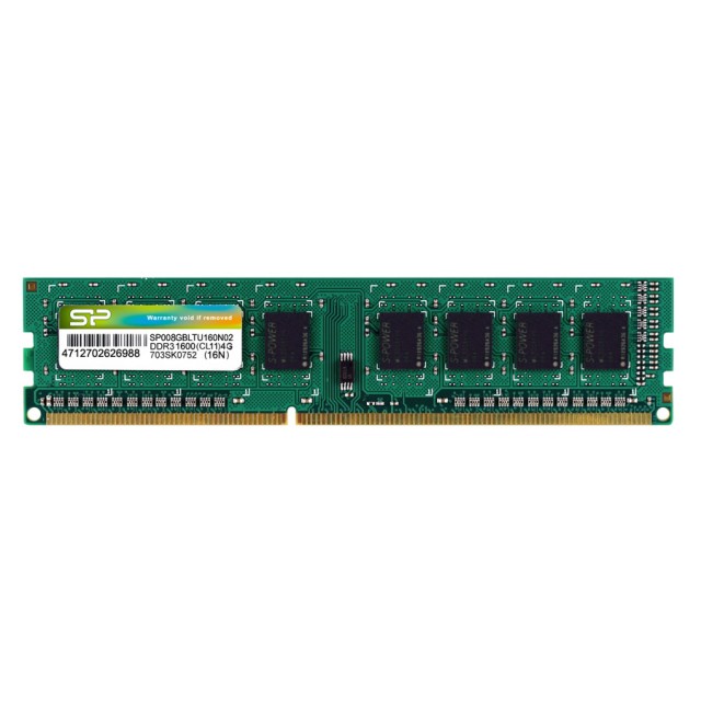 SILICON POWER μνήμη RAM 8GB DDR3, 1600MHz PC3-12800, 1.5V