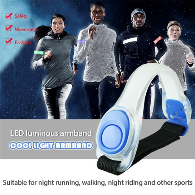 LED armband BIKE-0040, 2 λειτουργίες, 18.5 x 4cm, μπλε