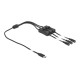 DELOCK καλώδιο USB Type-C σε 3x DC 5.5 x 2.1mm 86801, 1m, μαύρο DELOCK καλώδιο USB Type-C σε 3x DC 5.5 x 2.1mm 86801, 1m, μαύρο