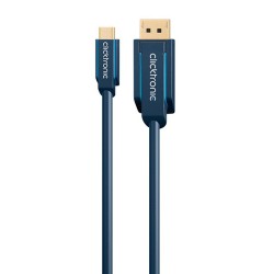 CLICKTRONIC καλώδιο DisplayPort σε USB Type-C 44931, 4K/60Hz, 1m, μπλε