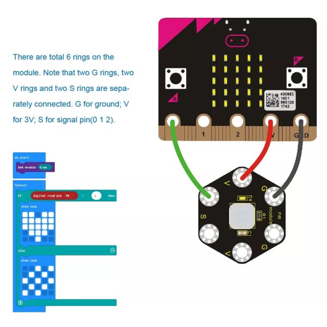 KEYESTUDIO PIR motion sensor module KS0422 για Micro:bit