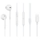 CELEBRAT earphones με μικρόφωνο G17, Lightning, Φ14mm, 1.2m, λευκά