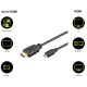 GOOBAY καλώδιο micro HDMI σε HDMI 53786 με Ethernet, 4K/60Hz, 3m, μαύρο