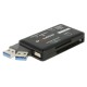 DELOCK USB 3.2 card reader 91758 για CF/SD/Micro SD/MS/M2/xD, μαύρο