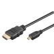 GOOBAY καλώδιο micro HDMI σε HDMI 53784 με Ethernet, 4K/60Hz, 1.5m, μαύρο