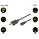 GOOBAY καλώδιο micro HDMI σε HDMI 53784 με Ethernet, 4K/60Hz, 1.5m, μαύρο