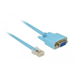 DELOCK Καλώδιο Serial RS-232 DB9 female σε RJ45 male, 1m, μπλε