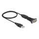 DELOCK αντάπτορας USB σε RS-232 DB9 61506 με καλώδιο USB, 0.8m, μαύρο