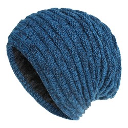 Πλεκτός σκούφος beanie SHO-0003, unisex, μπλε