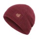 Πλεκτός σκούφος beanie SHO-0006, unisex, μπορντό