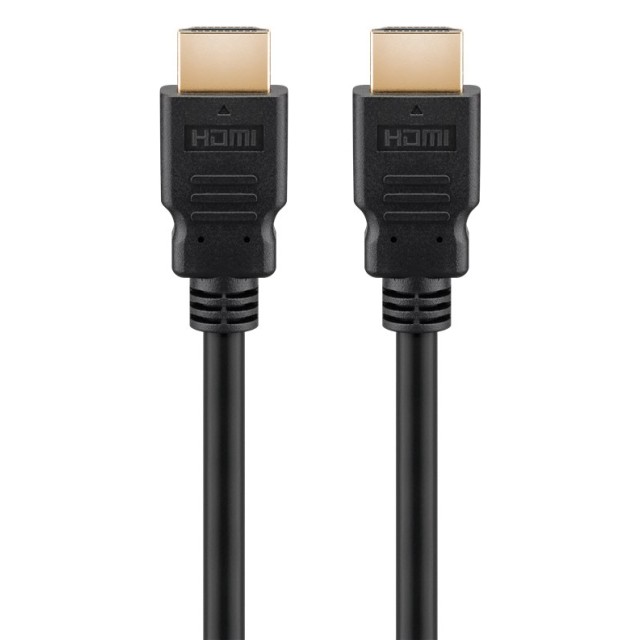 GOOBAY καλώδιο HDMI 2.1 41081, Ethernet ARC, 8K/60Hz 48Gbps, 0.5m, μαύρο