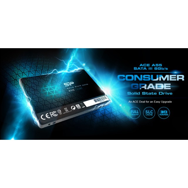 SILICON POWER SSD A55 2TB, 2.5", SATA III, 500-450MB/s, 7mm