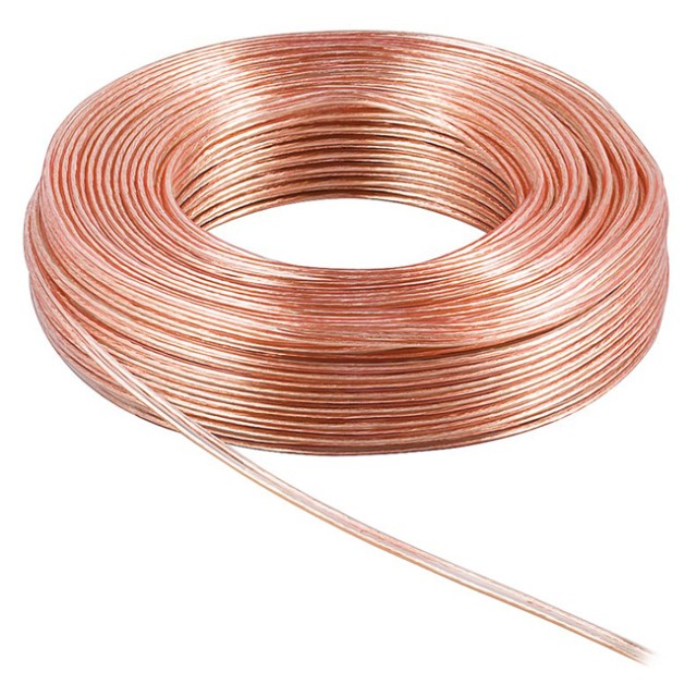 POWERTECH καλώδιο ήχου 2x 0.50mm² CAB-SP017, Copper, 10m, διάφανο