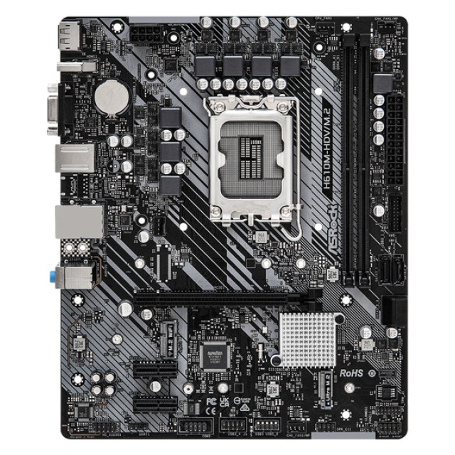 ASROCK μητρική H610M-HDV-M.2, 2x DDR4, s1700, USB 3.2 Gen1, mATX