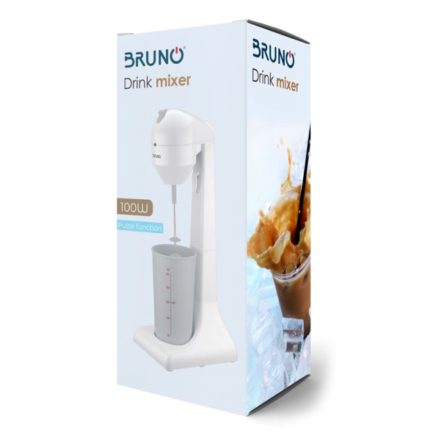 BRUNO Μίξερ ροφημάτων BRN-0033, 2 ταχύτητες,  450ml, 100W, λευκό