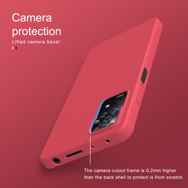 NILLKIN θήκη Super Frosted Shield για Xiaomi Note 11 Pro/Pro+/11i, μαύρη