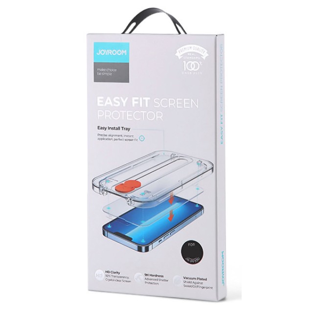 JOYROOM tempered glass 9H με kit τοποθέτησης για iPhone 12 Pro Max