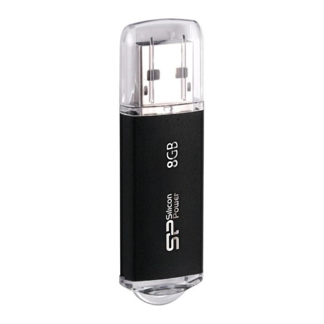 SILICON POWER USB Flash Drive Ultima II-I, 8GB, USB 2.0, μαύρο