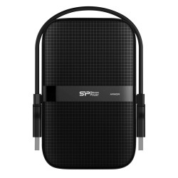 SILICON POWER εξωτερικός HDD Armor A60, 1TB, USB 3.2, μαύρος