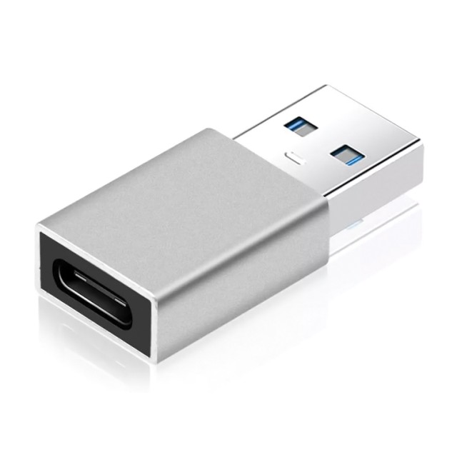 POWERTECH αντάπτορας USB 3.0 σε USB-C PTH-063, 5Gbps, ασημί