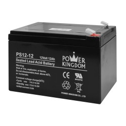 POWER KINGDOM μπαταρία μολύβδου PS12-12, 12Volt 12Ah