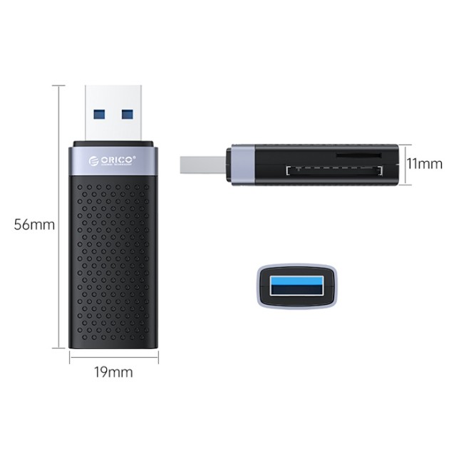 ORICO card reader CS2D-A3 για SD & Micro SD, USB 3.0, μαύρο