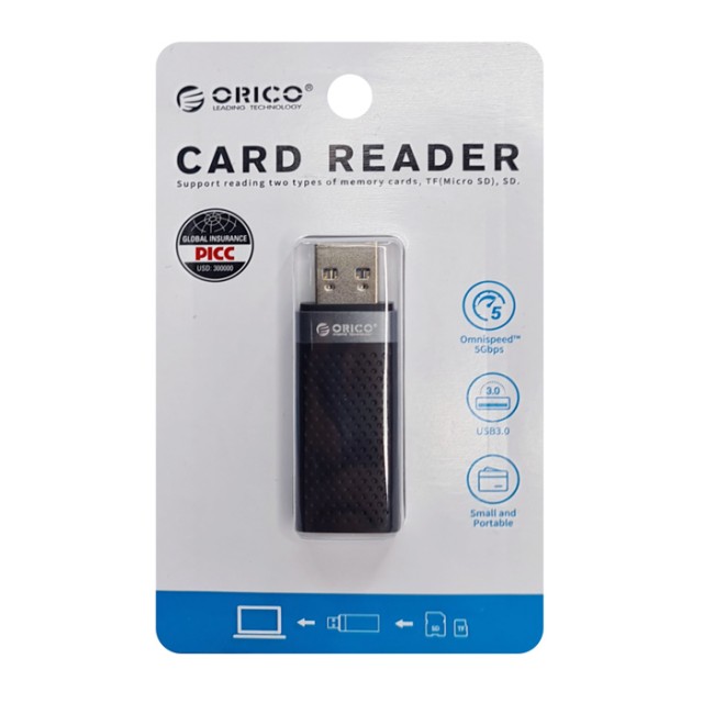 ORICO card reader CS2D-A3 για SD & Micro SD, USB 3.0, μαύρο