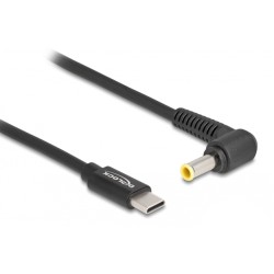 DELOCK καλώδιο τροφοδοσίας 87980, USB-C σε Samsung 5.5x3mm, 1.5m, μαύρο