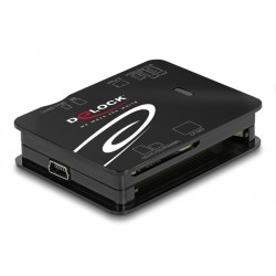 DELOCK card reader 91007 για Micro SD/SD/CF/MS/xD/M2, μαύρο