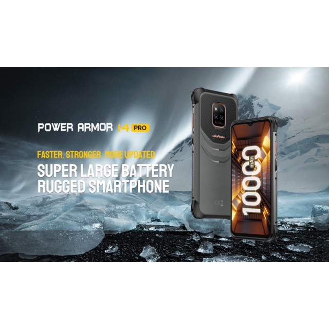 ULEFONE smartphone Power Armor 14 Pro, 6.52", 6/128GB, 10000mAh, μαύρο