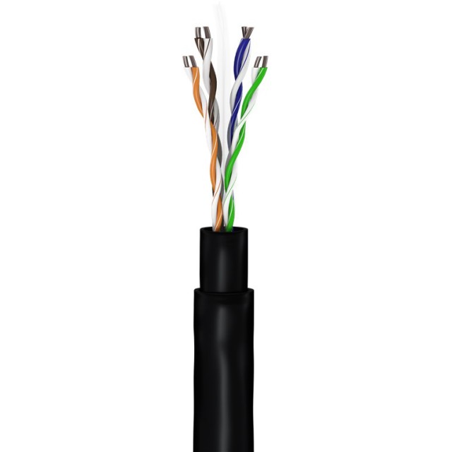 GOOBAY kit καλώδιο δικτύου 94399, CAT 6 U/UTP, CCA, 305m, μαύρο