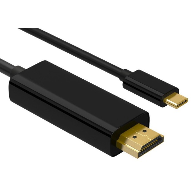 POWERTECH καλώδιο USB-C σε HDMI PTH-072, 4K/60Hz, 1m, μαύρο