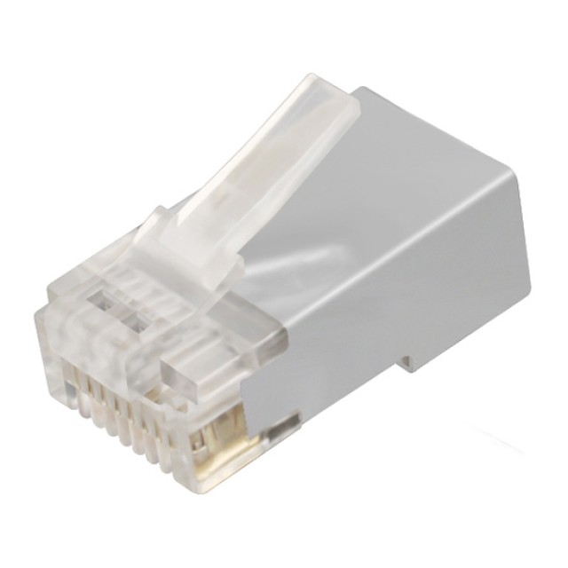 POWERTECH βύσμα RJ45 Cat 6a CAB-N321, μεταλλικό, 8p8cs, 50τμχ